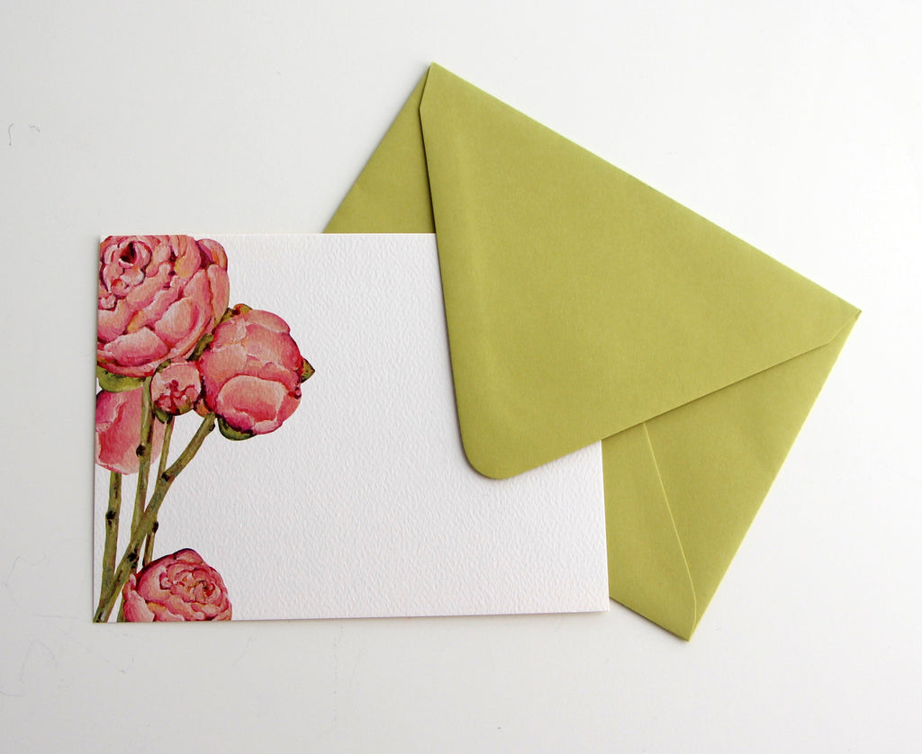 Flat Notes | Pink Peonies