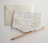 Fold Notes | French Lace + Scalloped Edge