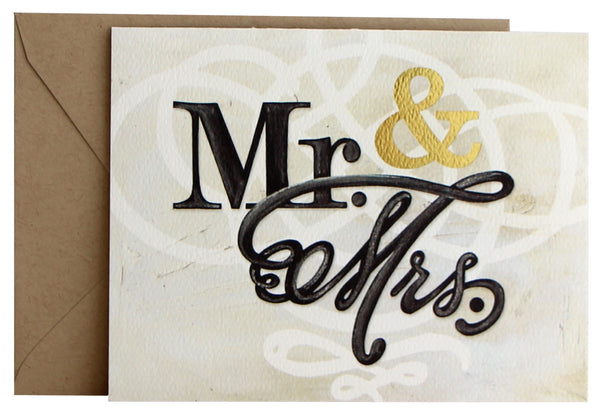 Fold Notes | Mr. & Mrs. + Gold Foil