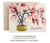 Fold Notes | Magnolias + Gold Foil