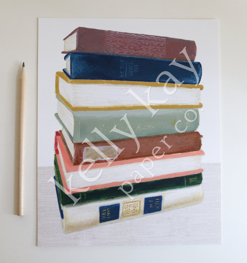 Art Print | Book Stack