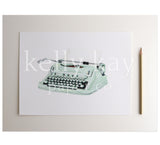 Art Print | Mint Typewriter