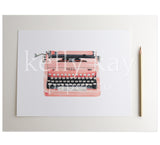 Art Print | Pink Typewriter
