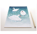 Art Print | Swans